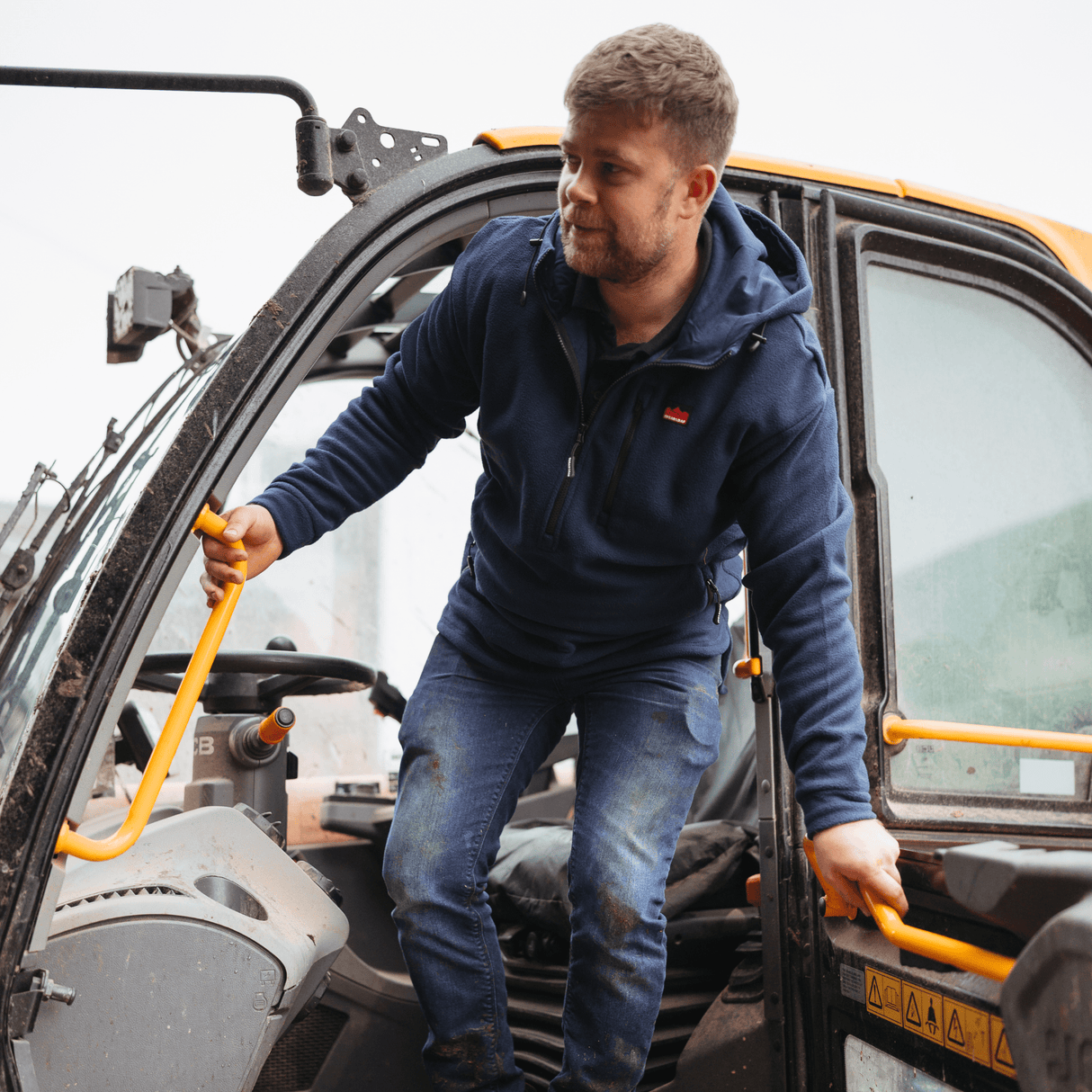 Sugar Loaf Shepherd Polar Fleece Hoodie in Navy Blue for hiking, walking