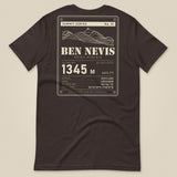 Summit Series Ben Nevis T-Shirt in Brown, laid flat, back view