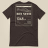 Summit Series Ben Nevis T-Shirt in Brown, laid flat, back view