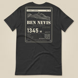 Summit Series Ben Nevis T-Shirt in Dark Grey, laid flat, back view