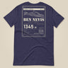 Summit Series Ben Nevis T-Shirt in Heather Midnight Navy, laid flat, back view