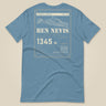 Summit Series Ben Nevis T-Shirt in Steel Blue, laid flat, back view