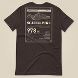 Summit Series Scafell Pike T-Shirt in Brown, laid flat, back view