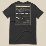 Summit Series Scafell Pike T-Shirt in Dark Grey, laid flat, back view