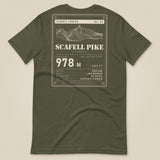 Summit Series Scafell Pike T-Shirt in Military Green, laid flat, back view