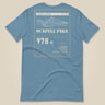 Summit Series Scafell Pike T-Shirt in Steel Blue, laid flat, back view