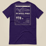 Summit Series Scafell Pike T-Shirt in Team Purple, laid flat, back view