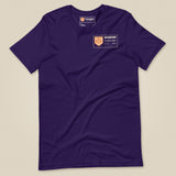 Summit Series Scafell Pike T-Shirt in Team Purple, laid flat, front view with the left-chest badge