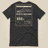 Summit Series Slieve Donard T-Shirt in Dark Grey, laid flat, back view