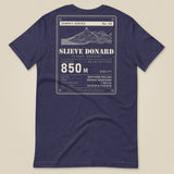 Summit Series Slieve Donard T-Shirt in Heather Midnight Navy, laid flat, back view