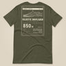 Summit Series Slieve Donard T-Shirt in Military Green, laid flat, back view