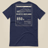 Summit Series Slieve Donard T-Shirt in Navy, laid flat, back view