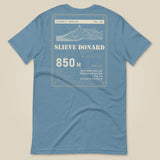 Summit Series Slieve Donard T-Shirt in Steel Blue, laid flat, back view