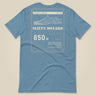Summit Series Slieve Donard T-Shirt in Steel Blue, laid flat, back view