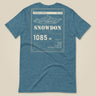 Summit Series Snowdon T-Shirt in Heather Deep Teal, laid flat, back view