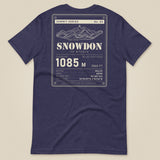 Summit Series Snowdon T-Shirt in Heather Midnight Navy, laid flat, back view