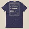 Summit Series Snowdon T-Shirt in Heather Midnight Navy, laid flat, back view