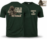 Cold War Veteran - Survive to Fight Double Print T-Shirt - Green