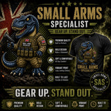 Small Arms Specialist T-Rex Printed T-Shirt - Design