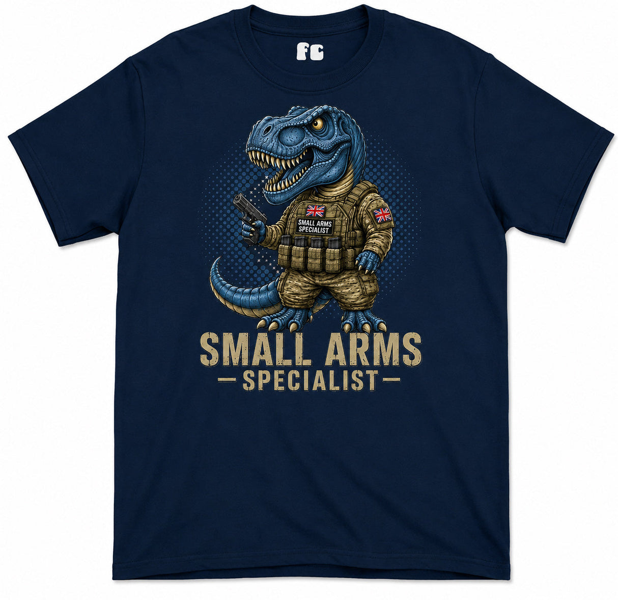 Small Arms Specialist T-Rex Printed T-Shirt - Navy Blue