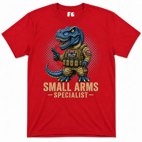 Small Arms Specialist T-Rex Printed T-Shirt - Red