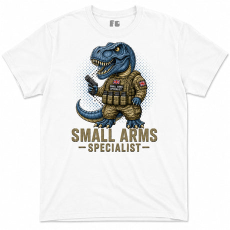 Small Arms Specialist T-Rex Printed T-Shirt - White