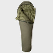 Snugpak Tactical 4 WGTE Sleeping Bag in Olive Green - front view with hood up