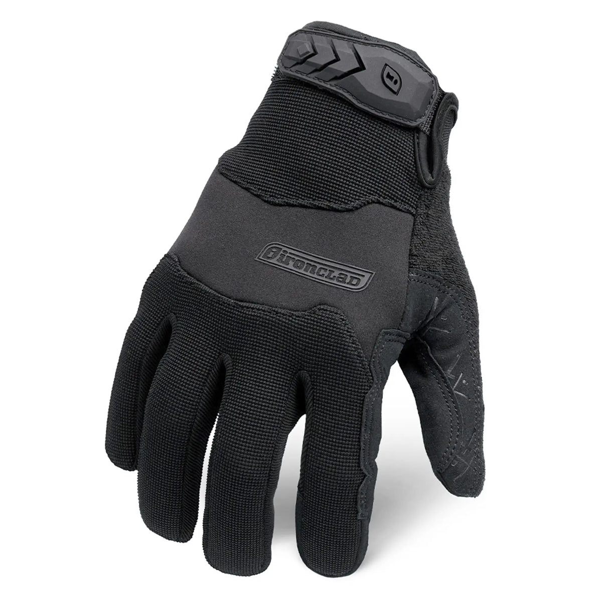 Ironclad Tactical Pro Gloves front in black on white background