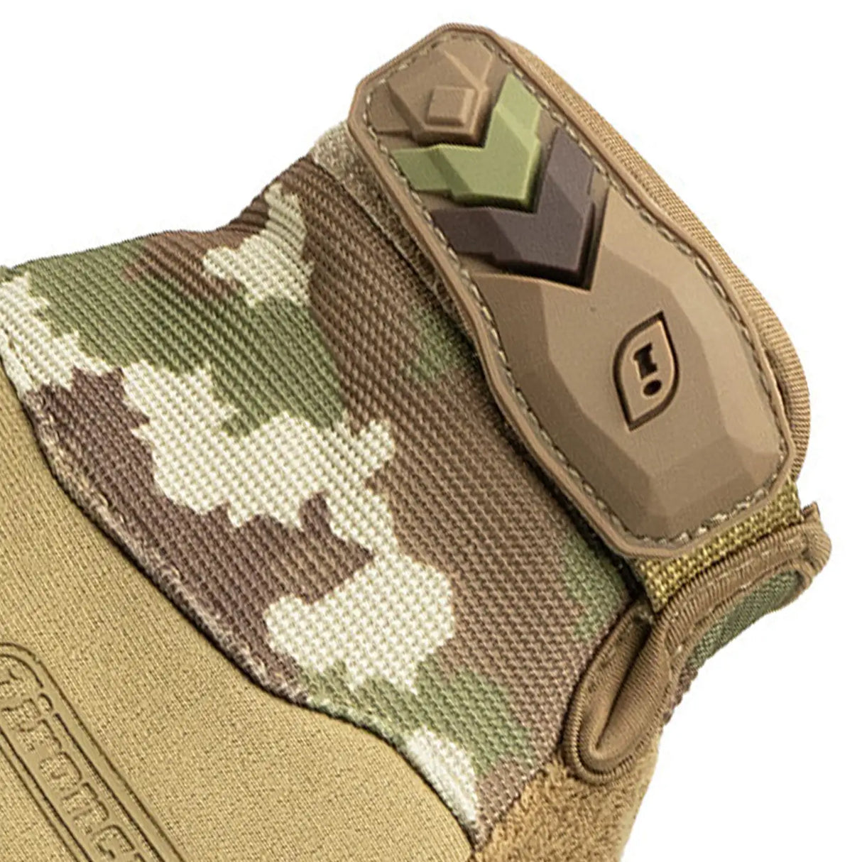 Ironclad Tactical Pro Gloves in Camo - palm view showing close up of adjustable cuff