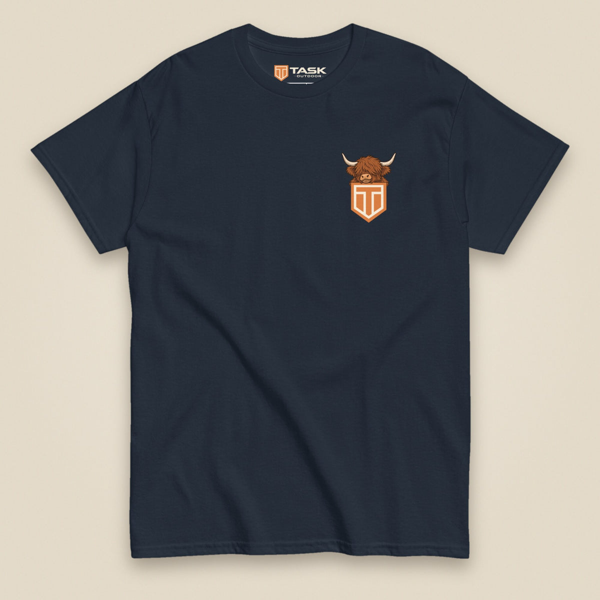 Clag Appreciation Society Double Sided T-Shirt in Navy, front view