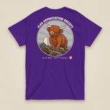 Clag Appreciation Society Double Sided T-Shirt in Purple, back view