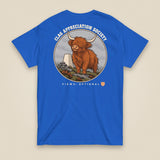 Clag Appreciation Society Double Sided T-Shirt in Royal, back view