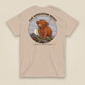 Clag Appreciation Society Double Sided T-Shirt in Sand, back view