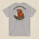 Clag Appreciation Society Double Sided T-Shirt in Sport Grey, back view