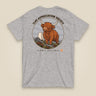 Clag Appreciation Society Double Sided T-Shirt in Sport Grey, back view