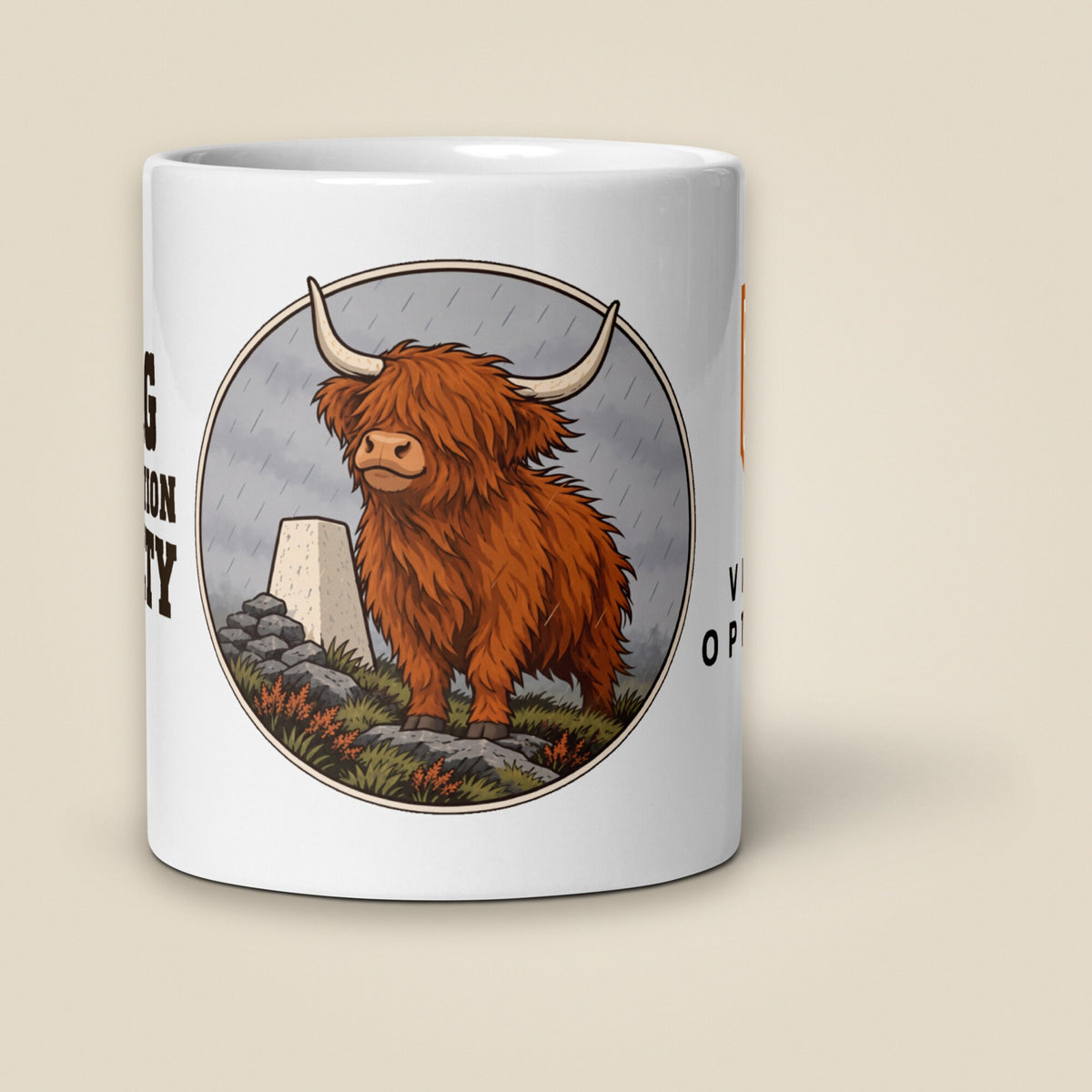 Clag Appreciation Society White Glossy Ceramic Mug in 11 oz, front view