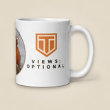 Clag Appreciation Society White Glossy Ceramic Mug in 11 oz, handle on right