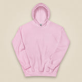 Drone Pilot Heavy Blend Back Print Hoodie in Light Pink, front view