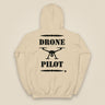 Drone Pilot Heavy Blend Back Print Hoodie in Sand, back view