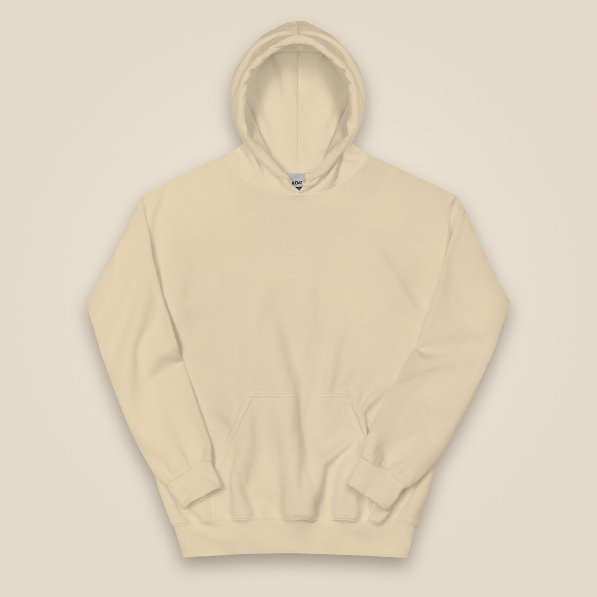 Drone Pilot Heavy Blend Back Print Hoodie in Sand, front view