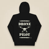 Drone Pilot Unisex Hoodie in Black, back view