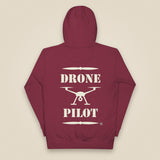 Drone Pilot Unisex Hoodie in Maroon, back view