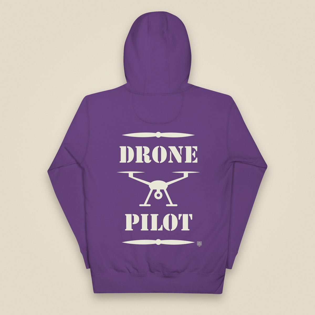 Drone Pilot Unisex Hoodie in Purple, back view