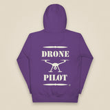 Drone Pilot Unisex Hoodie in Purple, back view