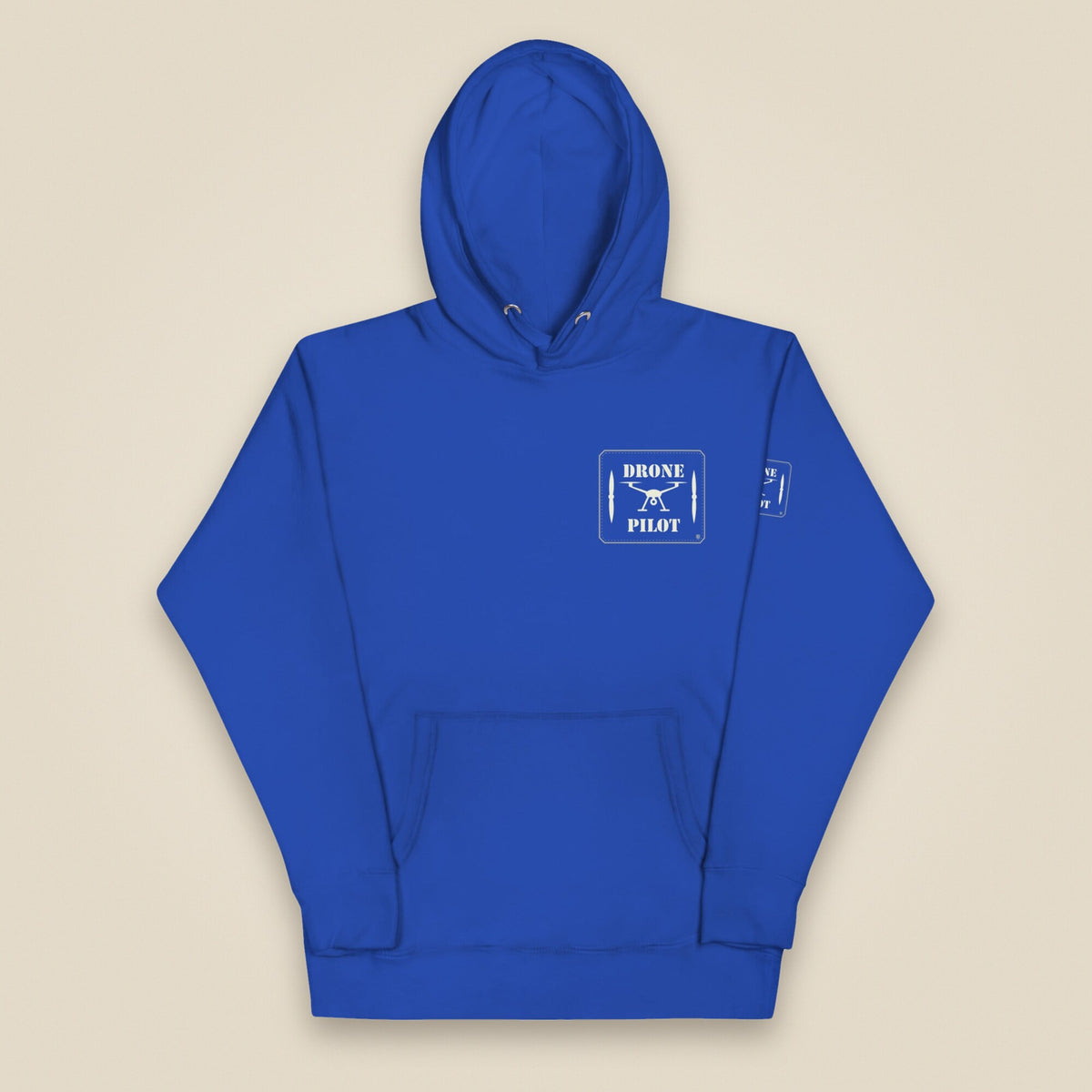 Drone Pilot Unisex Hoodie in Team Royal, front view
