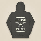 Drone Pilot Unisex Hoodie in Vintage Black, back view