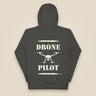 Drone Pilot Unisex Hoodie in Vintage Black, back view