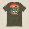 Hampshire Sunset Back Print Unisex T-Shirt in Military Green, back view