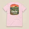 Hampshire Sunset Back Print Unisex T-Shirt in Soft Pink, back view