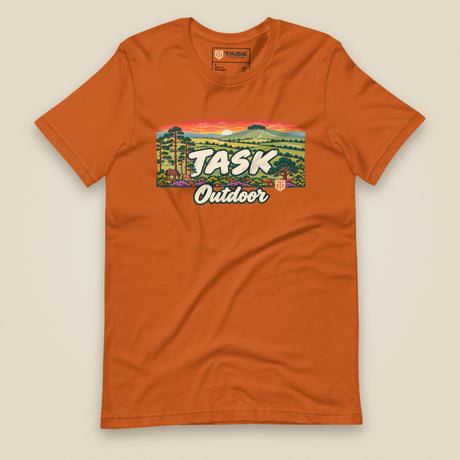 Hampshire Sunset Front Print Unisex T-Shirt in Autumn, front view